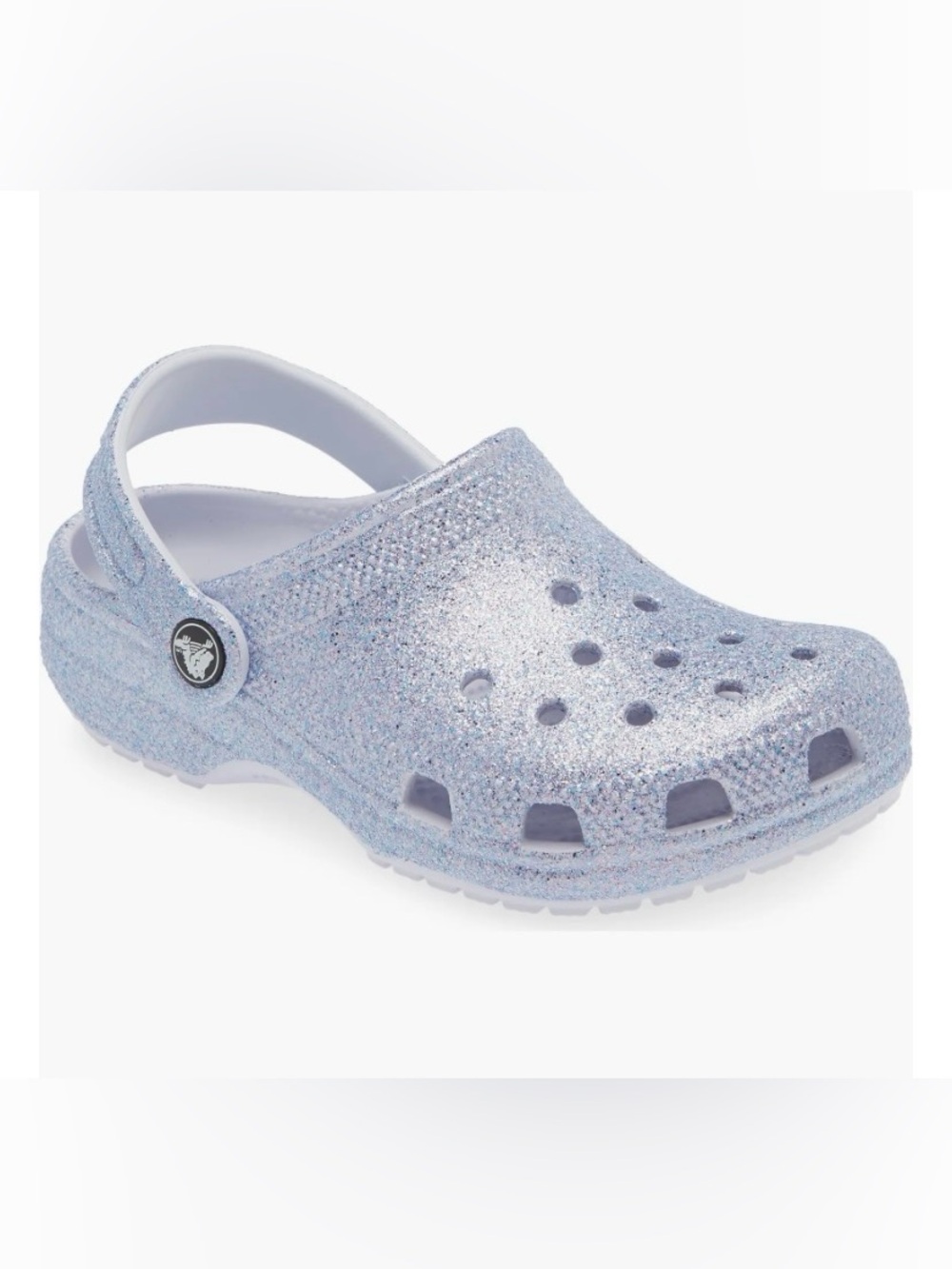 Frosted Crocs Classic Sparkle Clogs Size c8